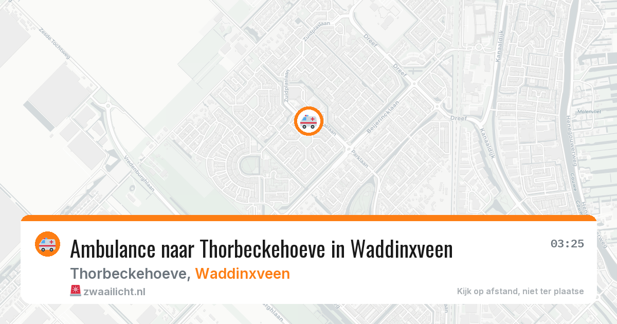 Ambulance naar Thorbeckehoeve in Waddinxveen — 22 jun 2026