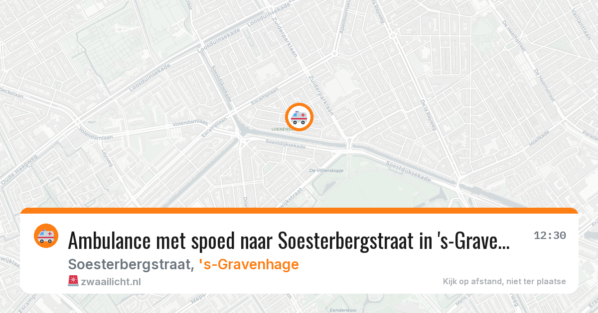 Ambulance met spoed naar Soesterbergstraat in 's-Gravenhage — 6 aug 2026