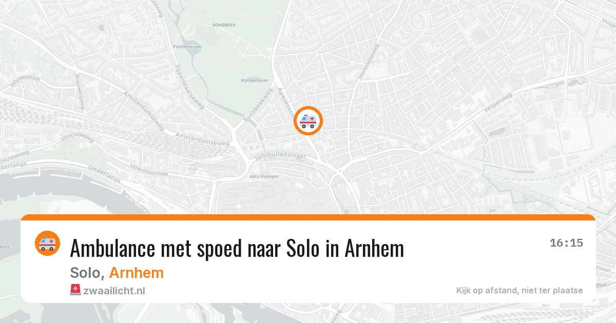 Ambulance met spoed naar Solo in Arnhem — 28 mei 2026