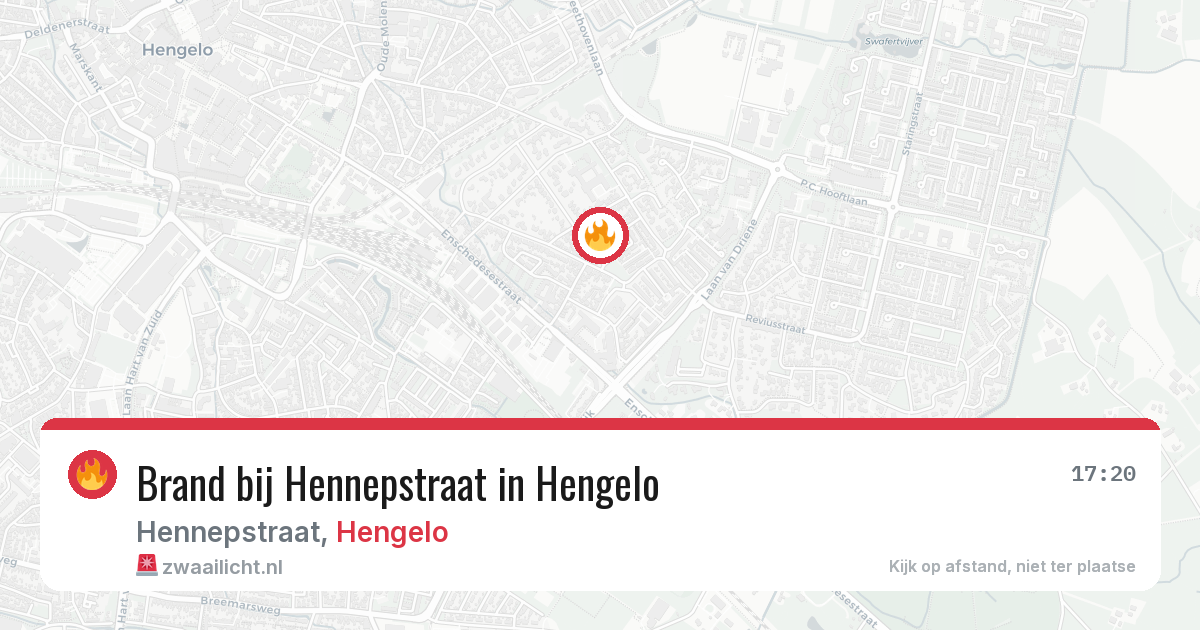 Brand bij Hennepstraat in Hengelo — 25 mei 2026