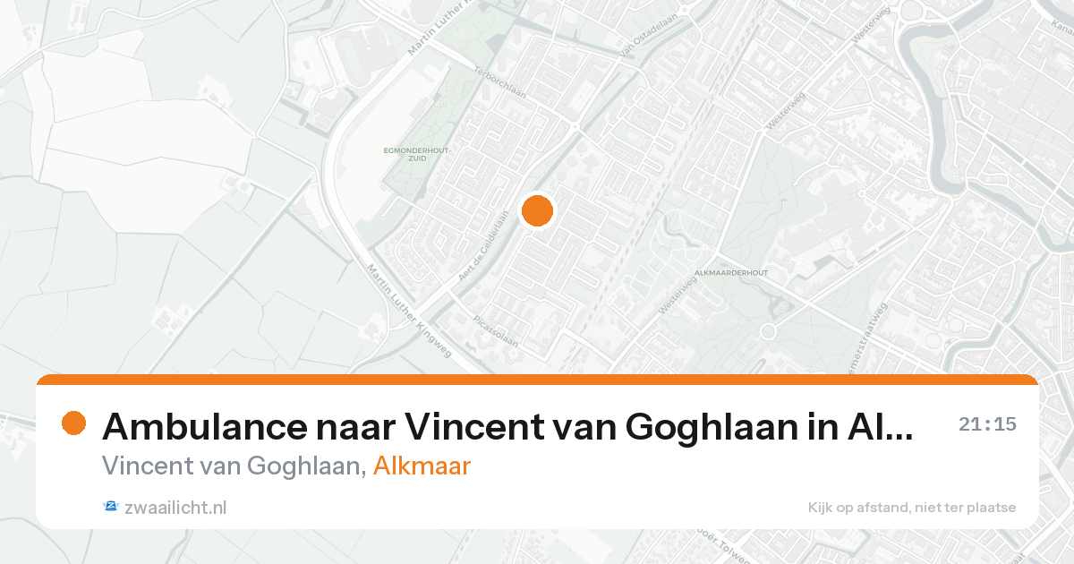 Ambulance naar Vincent van Goghlaan in Alkmaar — 21 aug 2026