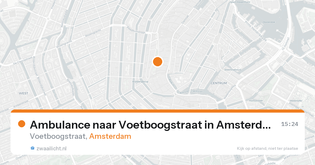 Ambulance naar Voetboogstraat in Amsterdam — 20 aug 2026