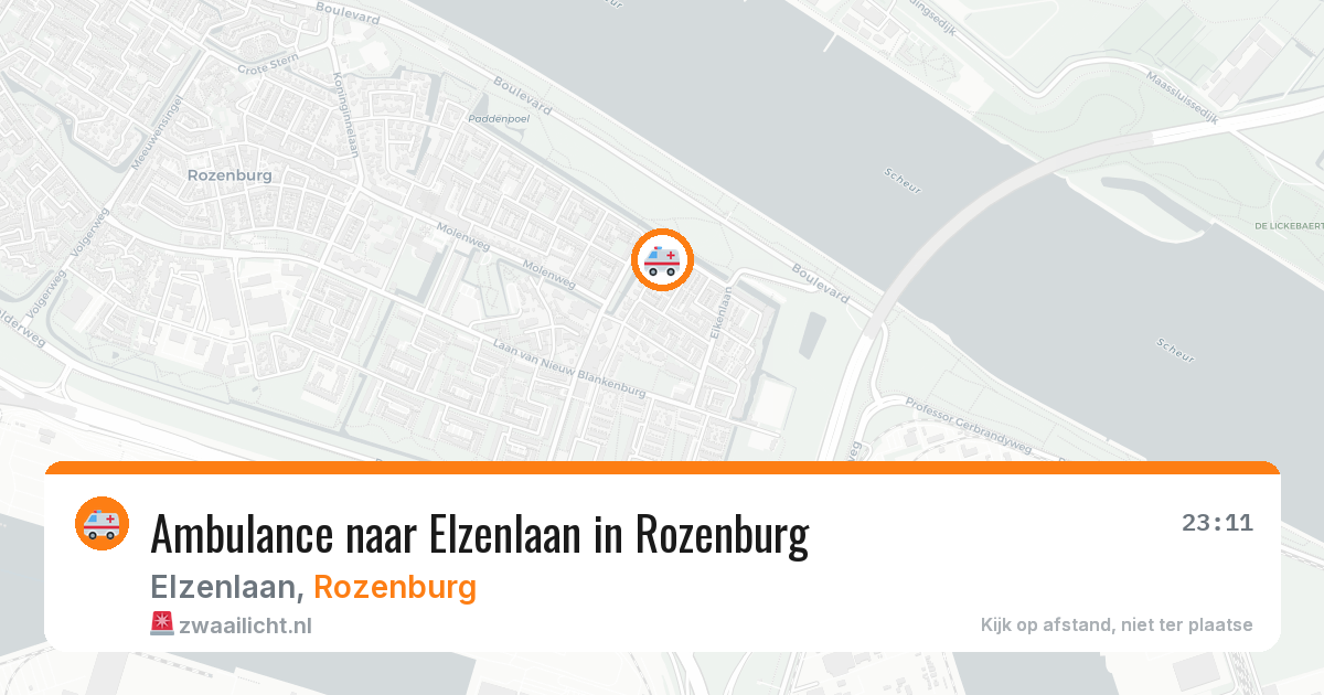 Ambulance naar Elzenlaan in Rozenburg — 6 aug 2026