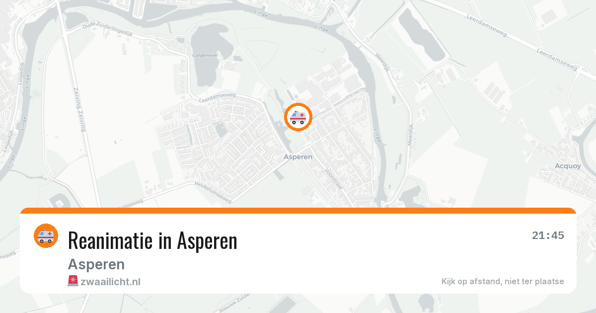 Reanimatie in Asperen — 14 mei 2026