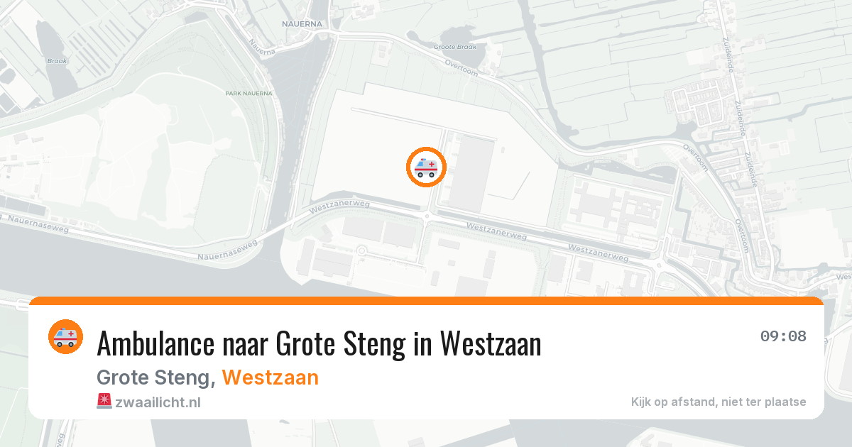 Ambulance naar Grote Steng in Westzaan — 9 jul 2026