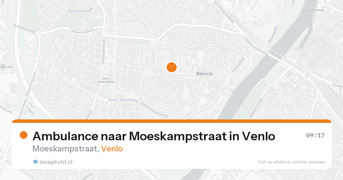 Ambulance naar Moeskampstraat in Venlo — 18 aug 2026