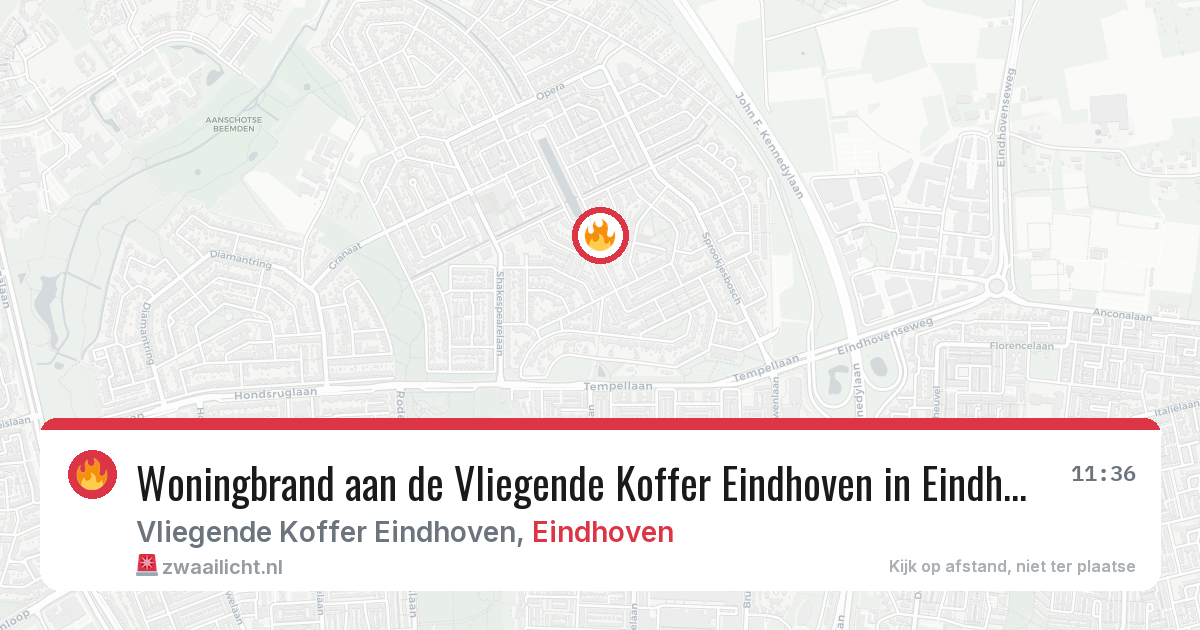 Woningbrand aan de Vliegende Koffer Eindhoven in Eindhoven — 4 mei 2026