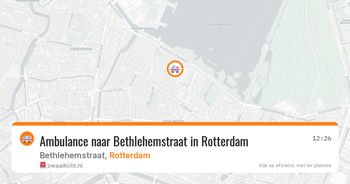Ambulance naar Bethlehemstraat in Rotterdam — 22 jun 2026