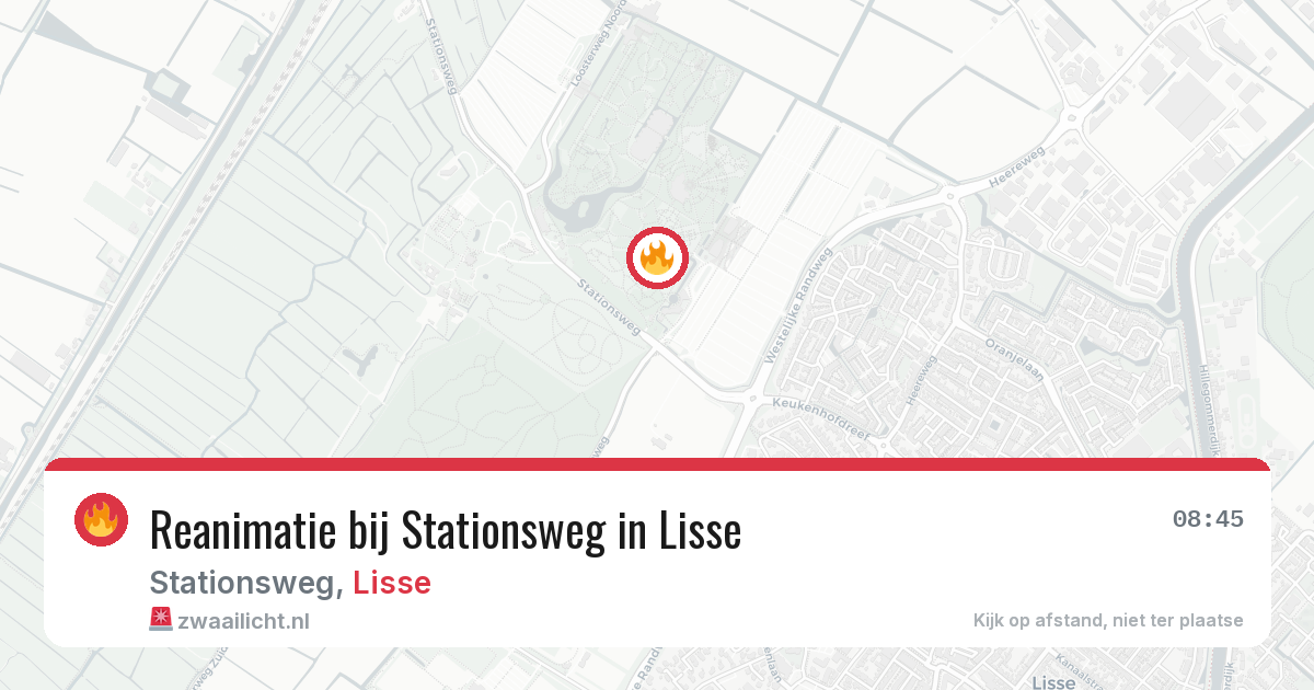 Reanimatie bij Stationsweg in Lisse — 13 jul 2026