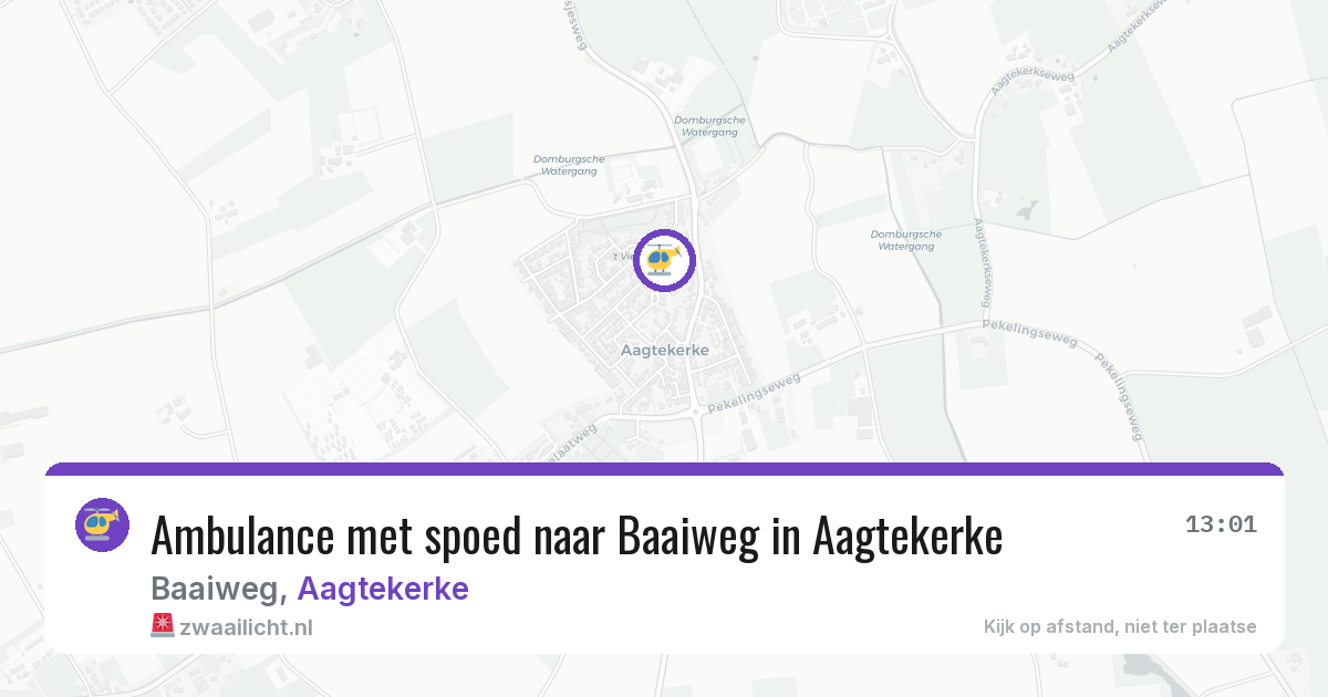 Ambulance met spoed naar Baaiweg in Aagtekerke — 10 aug 2026