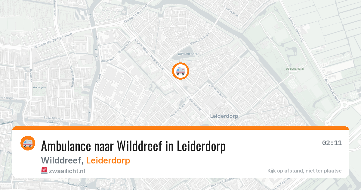 Ambulance naar Wilddreef in Leiderdorp — 1 aug 2026