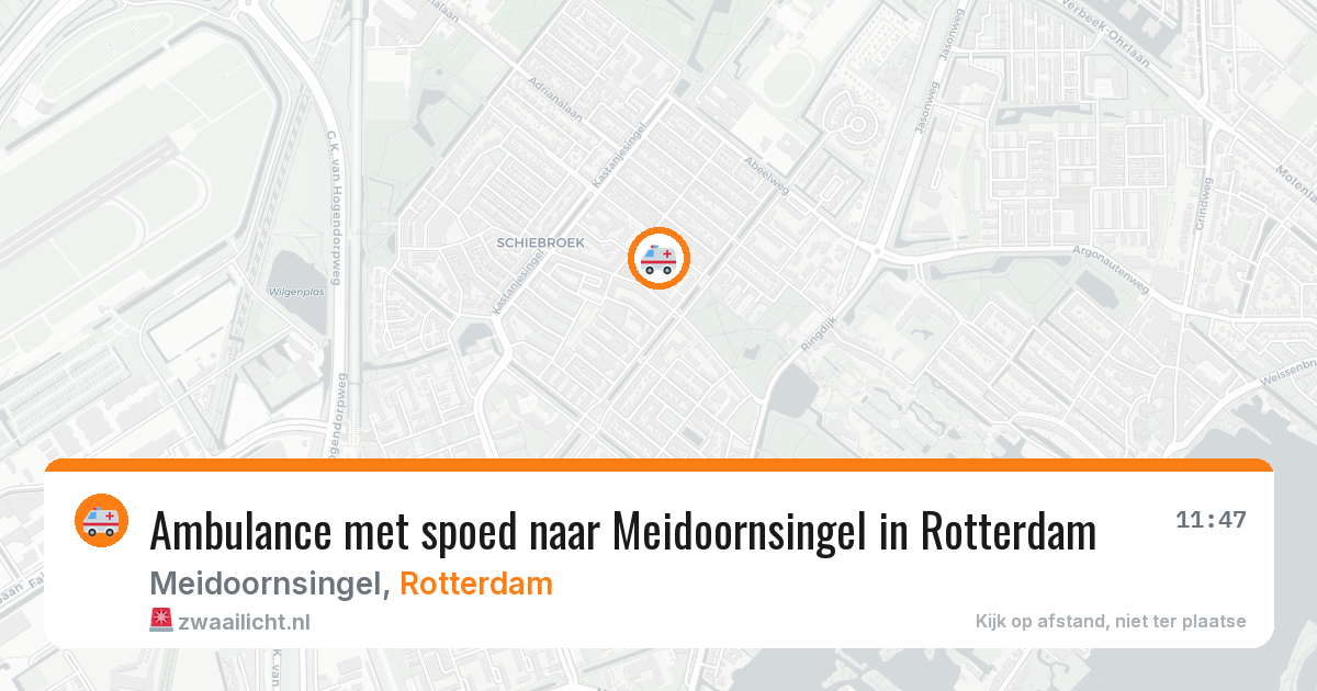 Ambulance met spoed naar Meidoornsingel in Rotterdam — 25 jun 2026