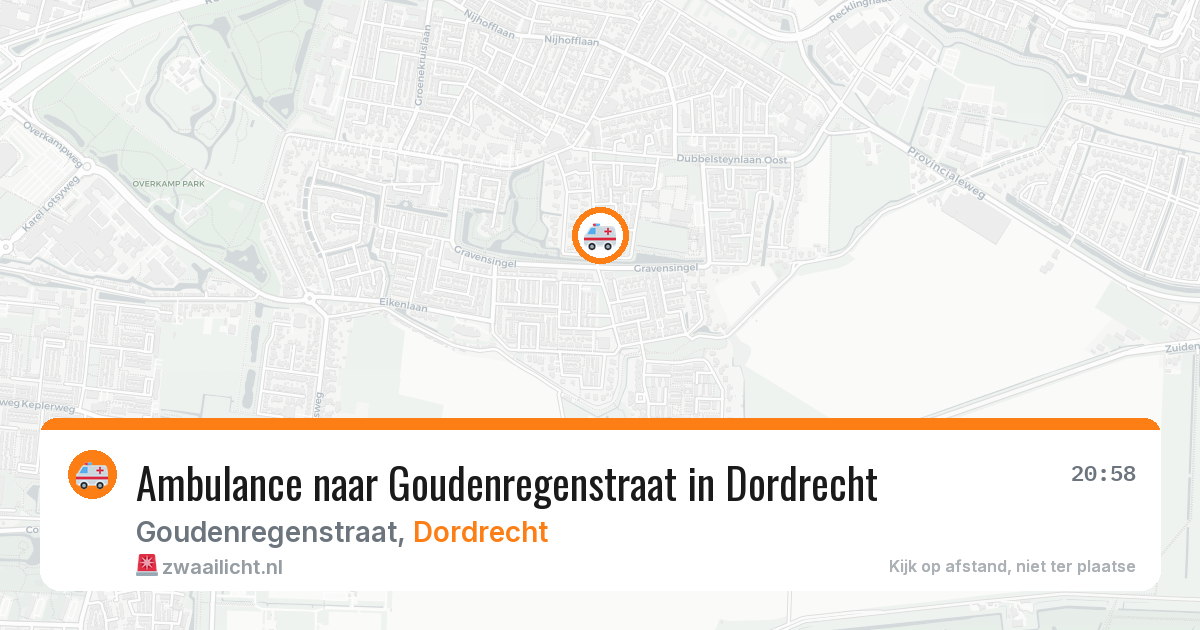 Ambulance naar Goudenregenstraat in Dordrecht — 24 mrt 2026