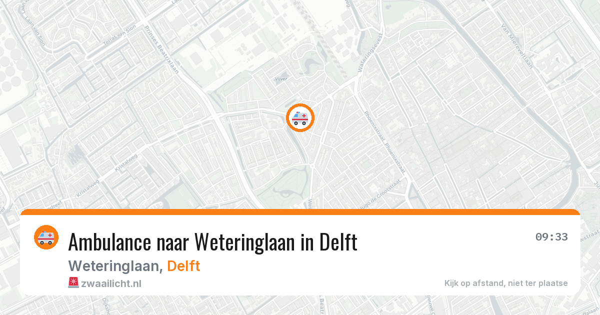 Ambulance naar Weteringlaan in Delft — 30 jun 2026