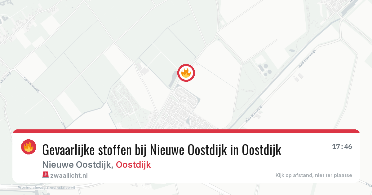 Gevaarlijke stoffen bij Nieuwe Oostdijk in Oostdijk — 11 jun 2026