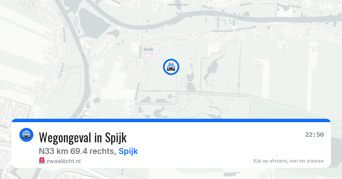Wegongeval in Spijk — 7 aug 2026
