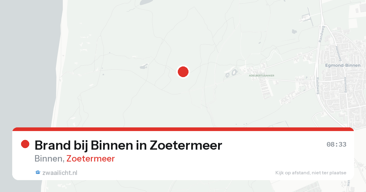 Brand bij Binnen in Zoetermeer — 26 aug 2026