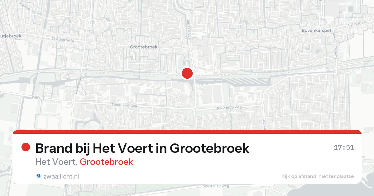 Brand bij Het Voert in Grootebroek — 19 aug 2026