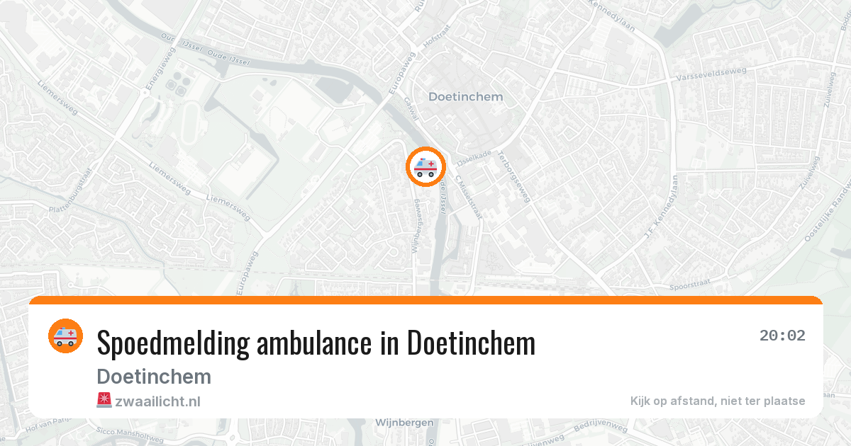 Spoedmelding ambulance in Doetinchem — 10 aug 2026