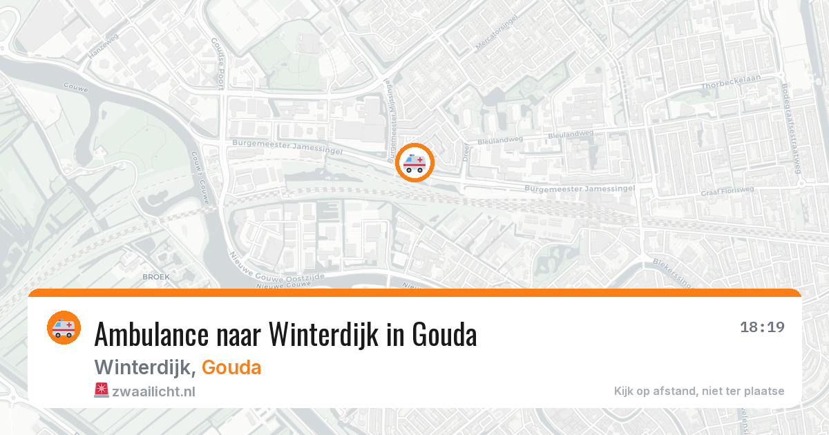 Ambulance naar Winterdijk in Gouda — 14 aug 2026