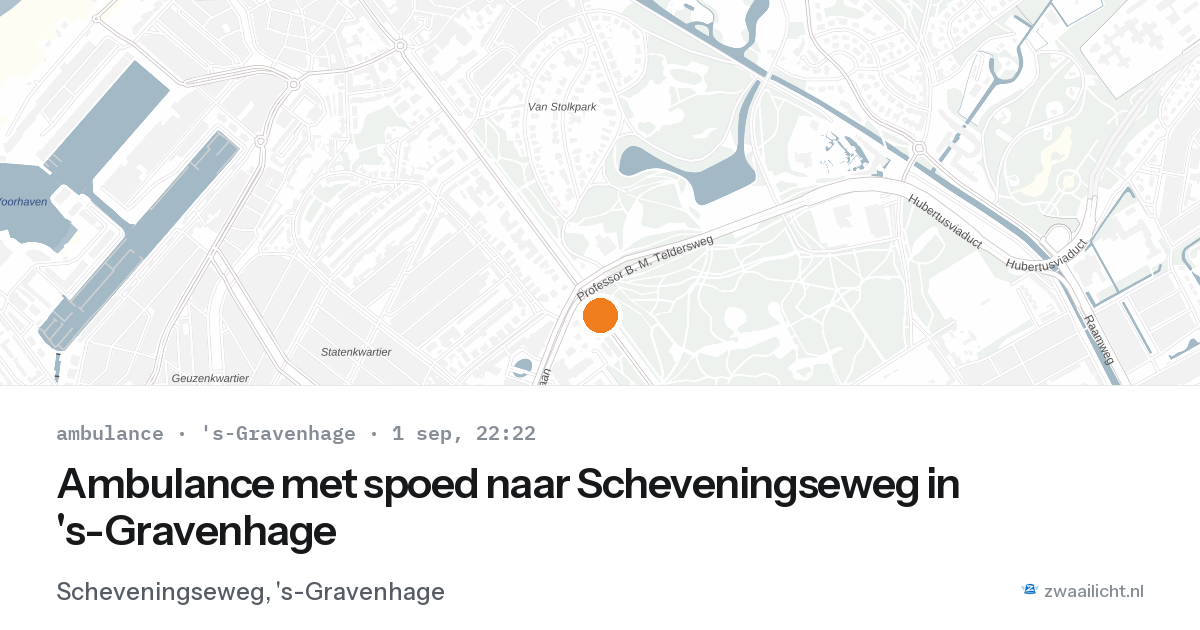 Ambulance met spoed naar Scheveningseweg in 's-Gravenhage — 1 sep 2026