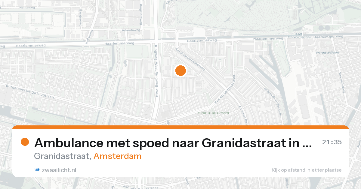 Ambulance met spoed naar Granidastraat in Amsterdam — 25 aug 2026