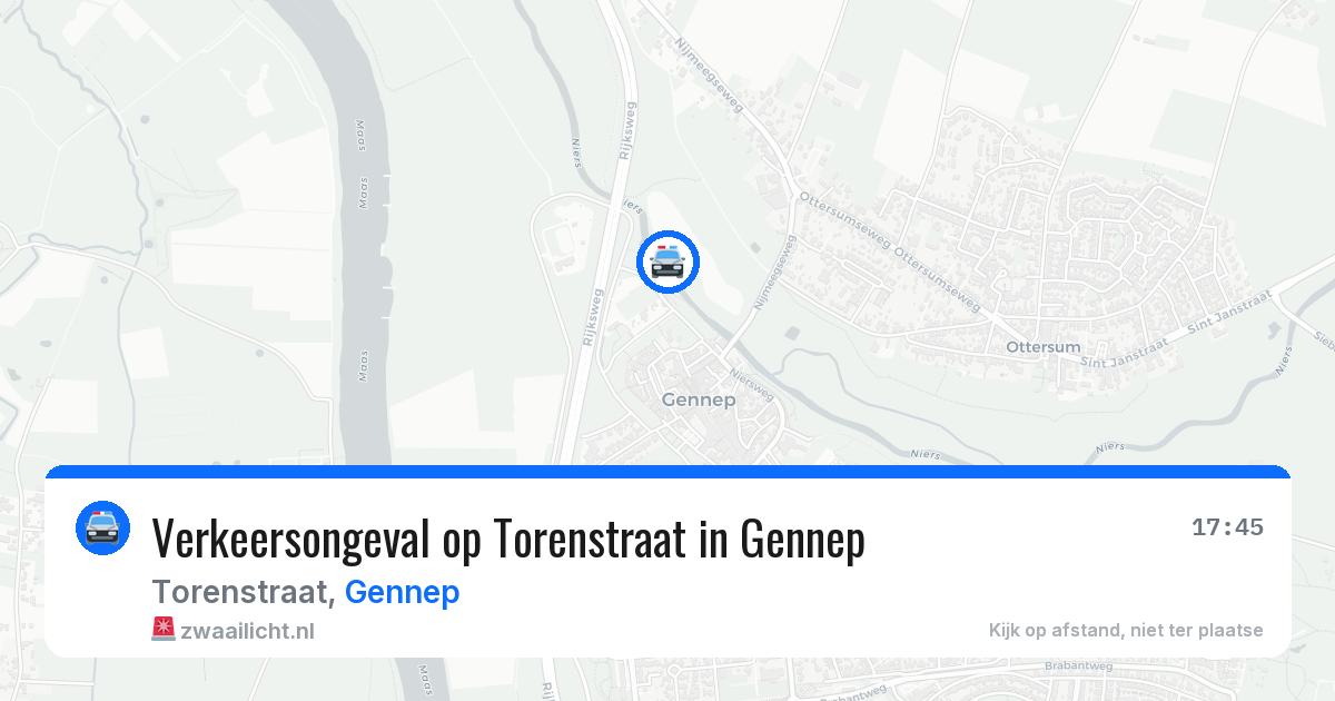 Verkeersongeval op Torenstraat in Gennep — 18 mrt 2026