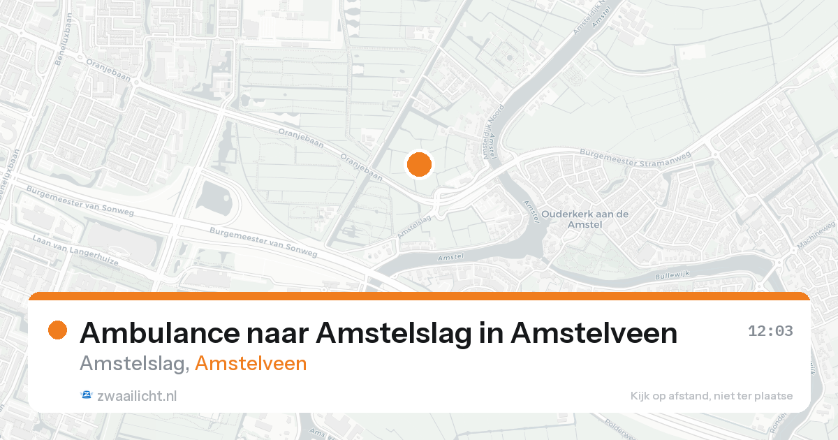 Ambulance naar Amstelslag in Amstelveen — 16 aug 2026