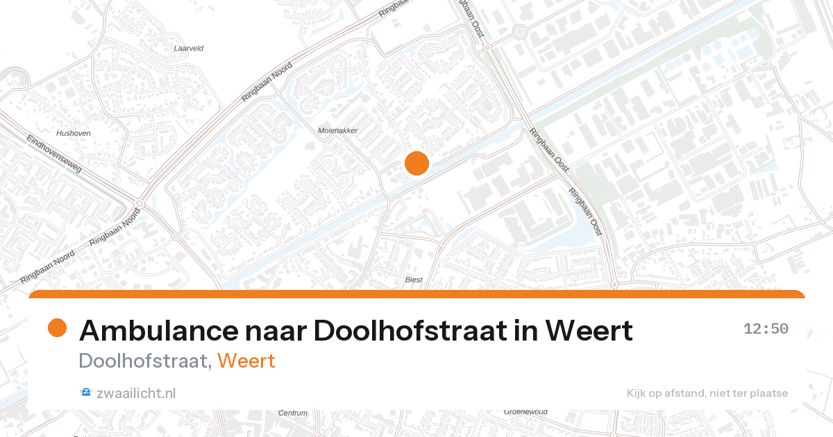 Ambulance naar Doolhofstraat in Weert — 27 aug 2026