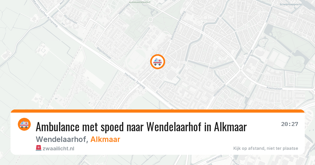 Ambulance met spoed naar Wendelaarhof in Alkmaar — 26 jun 2026