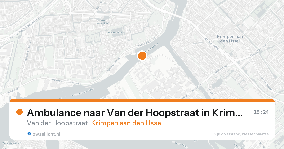 Ambulance naar Van der Hoopstraat in Krimpen aan den IJssel — 11 jul 2026