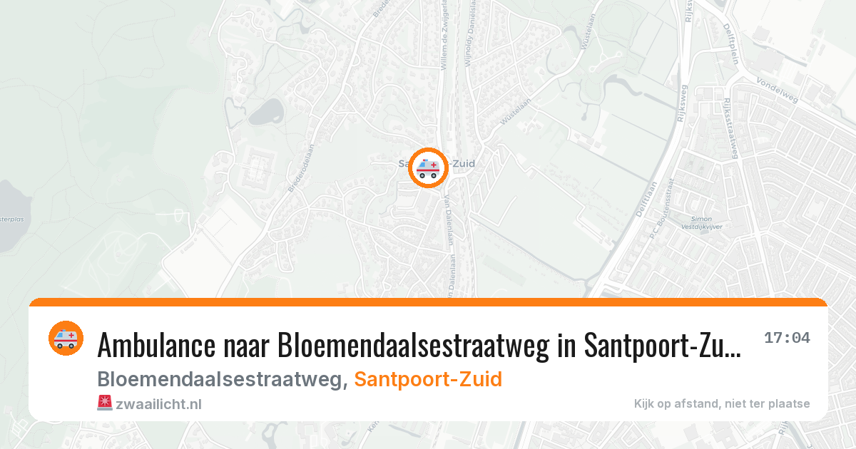 Ambulance naar Bloemendaalsestraatweg in Santpoort-Zuid — 27 jul 2026