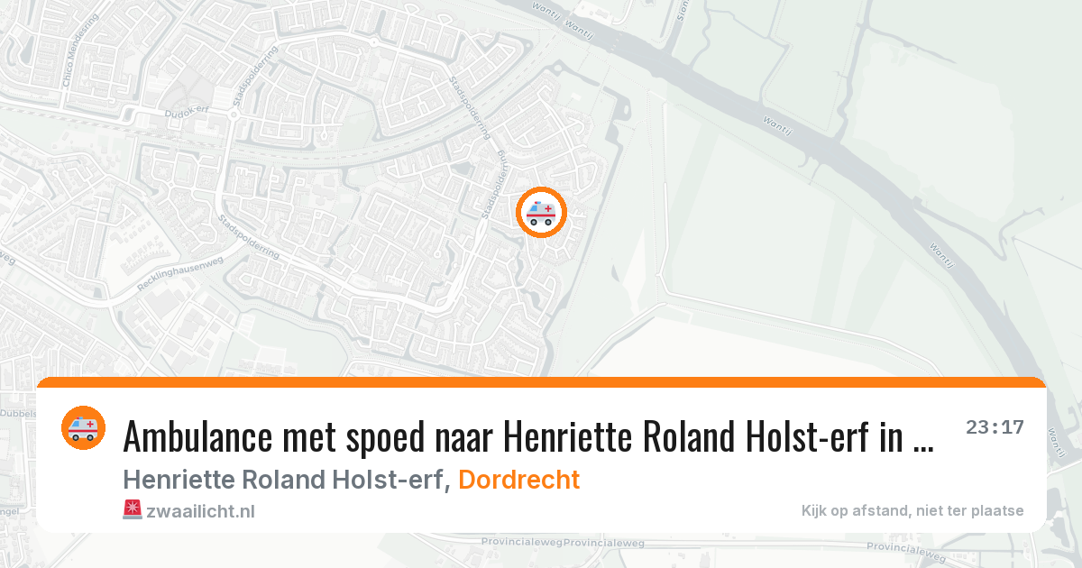 Ambulance met spoed naar Henriette Roland Holst-erf in Dordrecht — 24 jun 2026