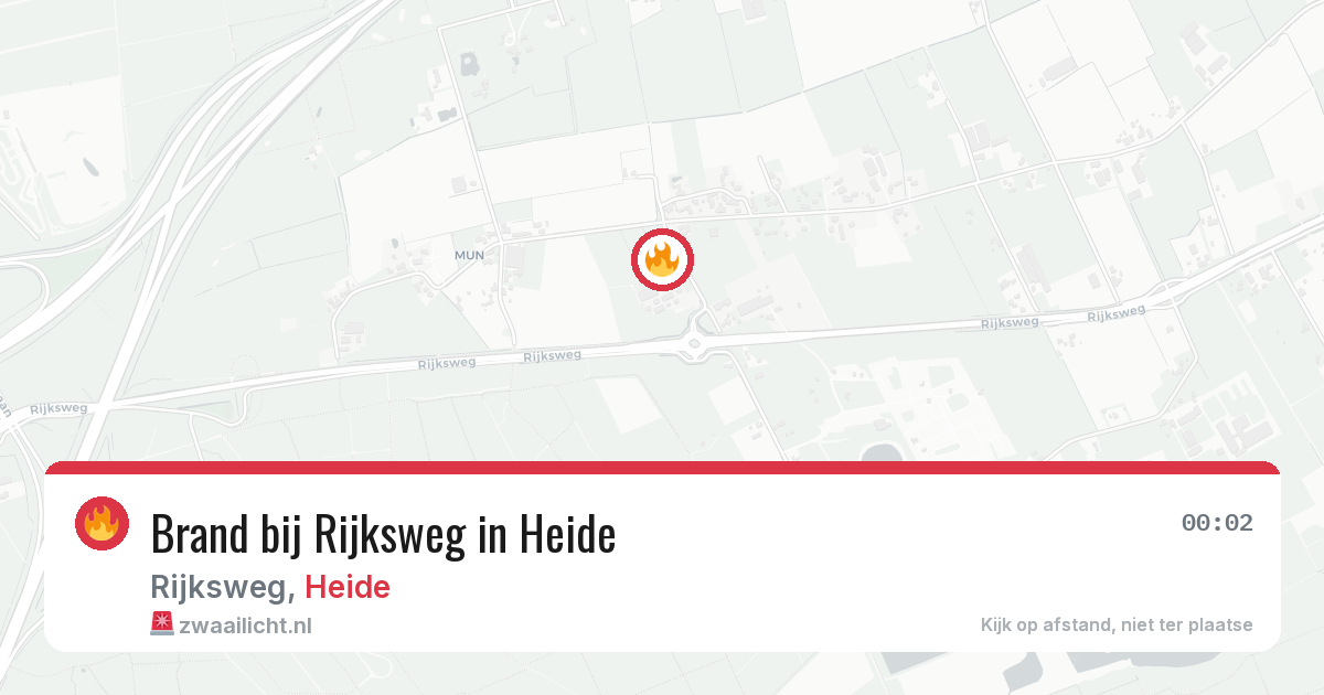 Brand bij Rijksweg in Heide — 8 jul 2026