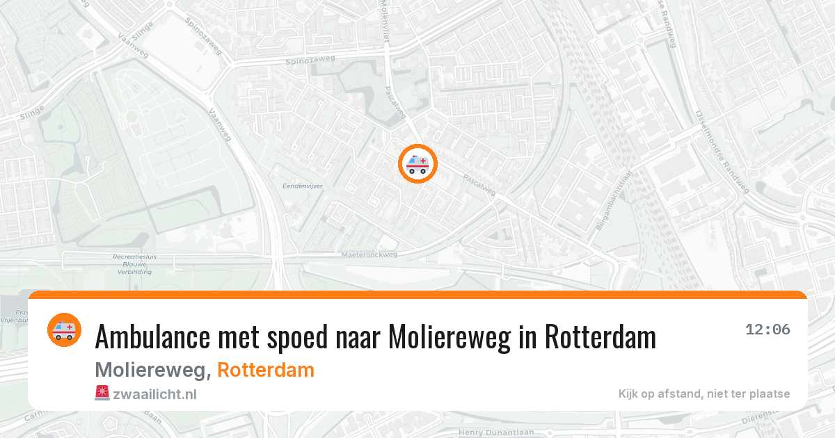 Ambulance met spoed naar Moliereweg in Rotterdam — 20 apr 2026