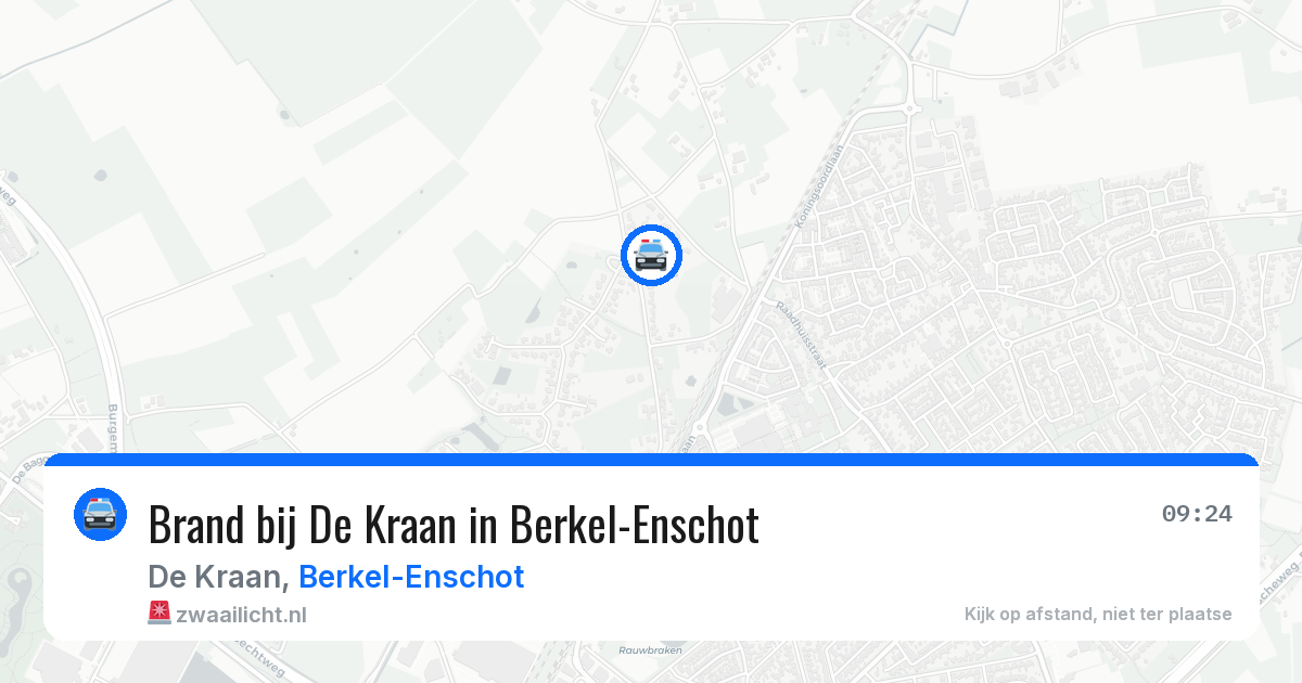 Brand bij De Kraan in Berkel-Enschot — 7 jun 2026