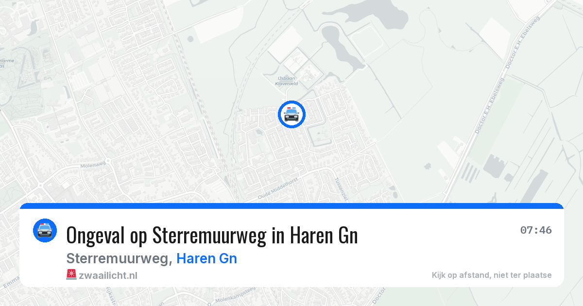 Ongeval op Sterremuurweg in Haren Gn — 5 apr 2026