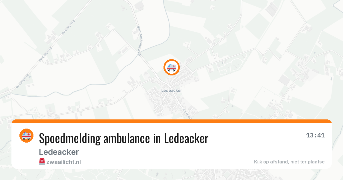 Spoedmelding ambulance in Ledeacker — 7 feb 2026