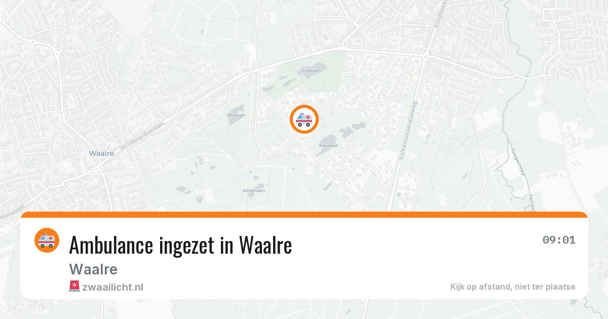 Ambulance ingezet in Waalre — 12 aug 2026