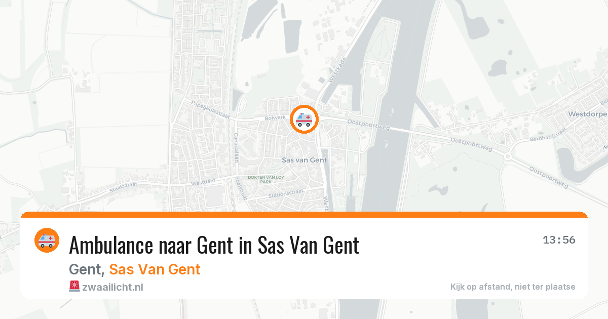 Ambulance naar Gent in Sas Van Gent — 22 mei 2026