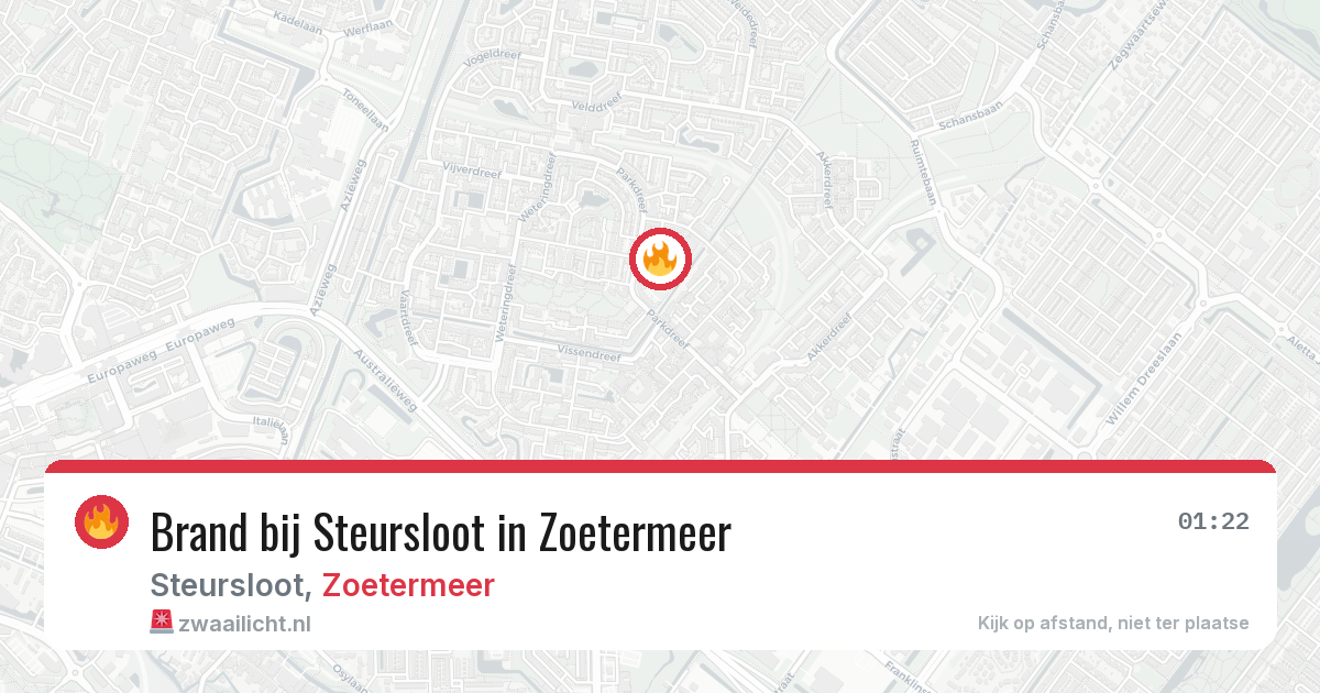 Brand bij Steursloot in Zoetermeer — 19 jun 2026