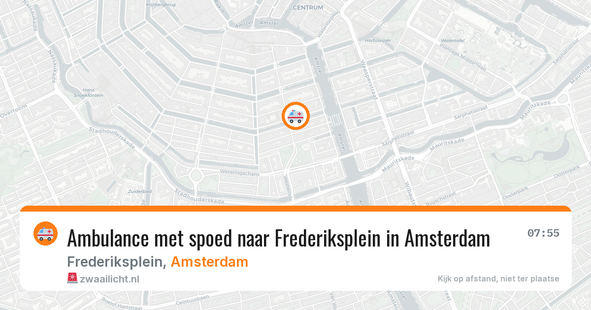 Ambulance met spoed naar Frederiksplein in Amsterdam — 25 apr 2026