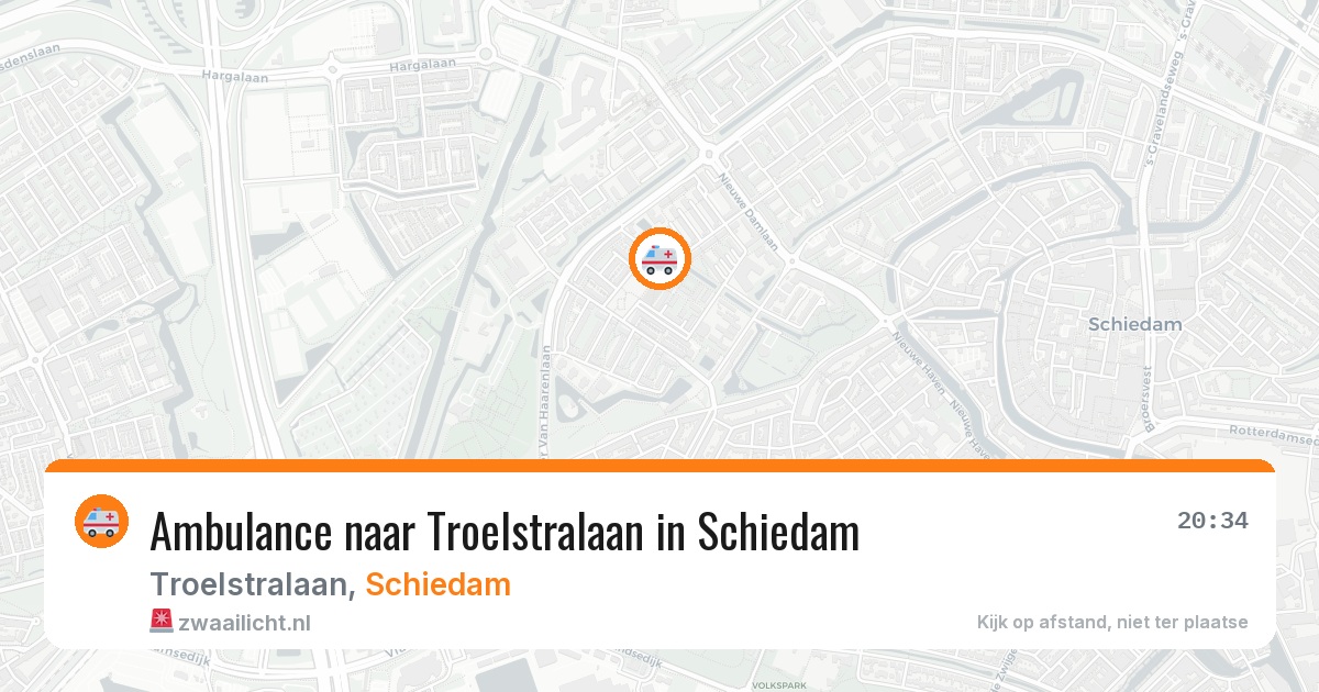 Ambulance naar Troelstralaan in Schiedam — 10 aug 2026