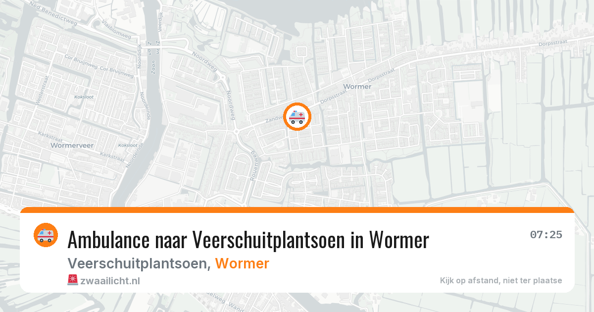 Ambulance naar Veerschuitplantsoen in Wormer — 25 apr 2026