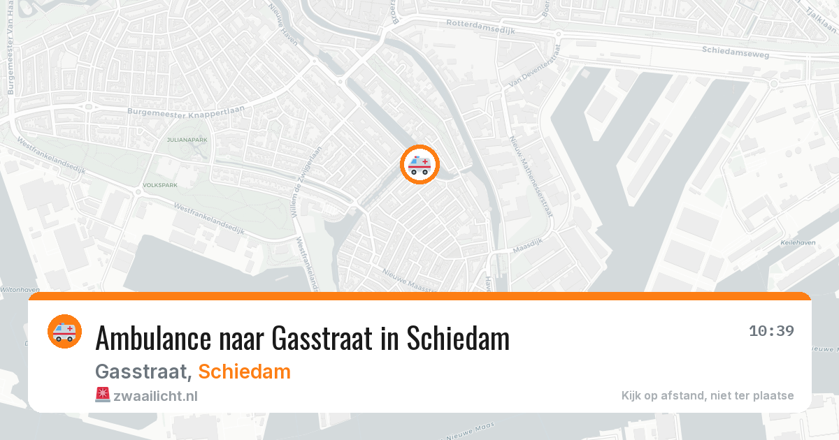 Ambulance naar Gasstraat in Schiedam — 27 jun 2026
