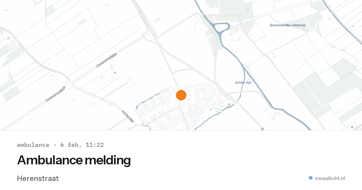Ambulance melding — 6 feb 2026