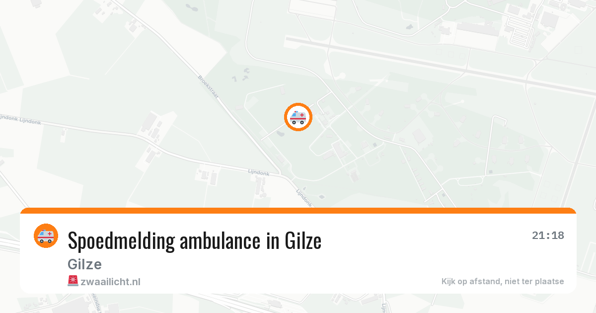 Spoedmelding ambulance in Gilze — 13 jul 2026