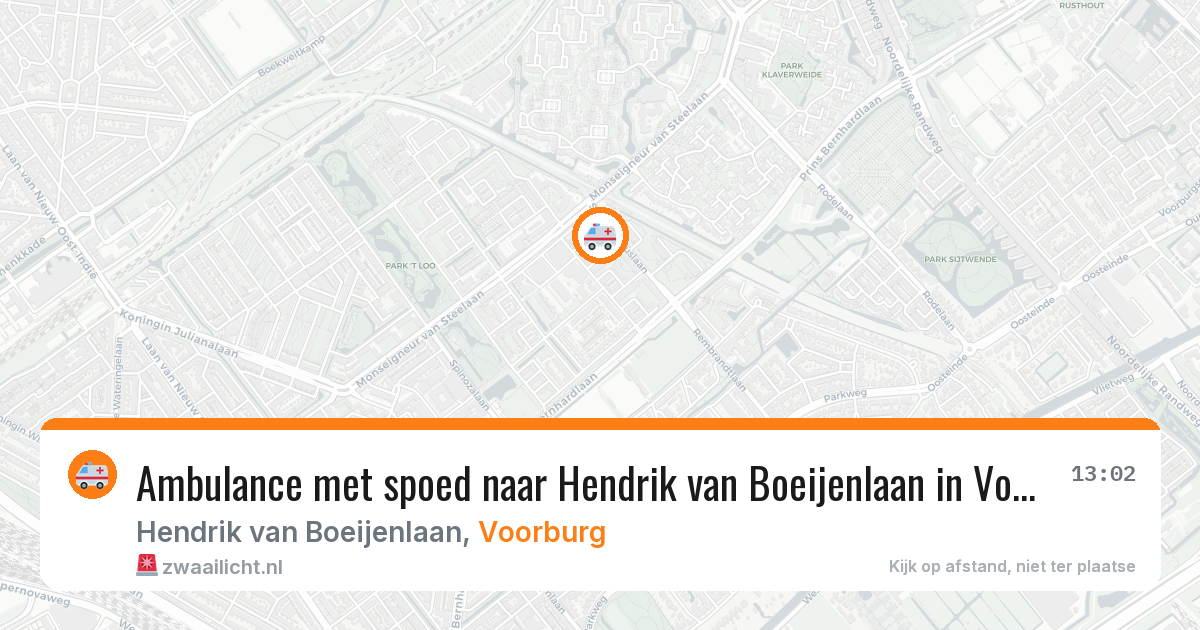 Ambulance met spoed naar Hendrik van Boeijenlaan in Voorburg — 6 jul 2026
