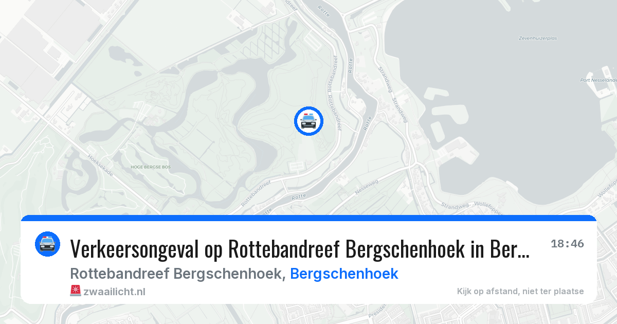 Verkeersongeval op Rottebandreef Bergschenhoek in Bergschenhoek — 30 jul 2026