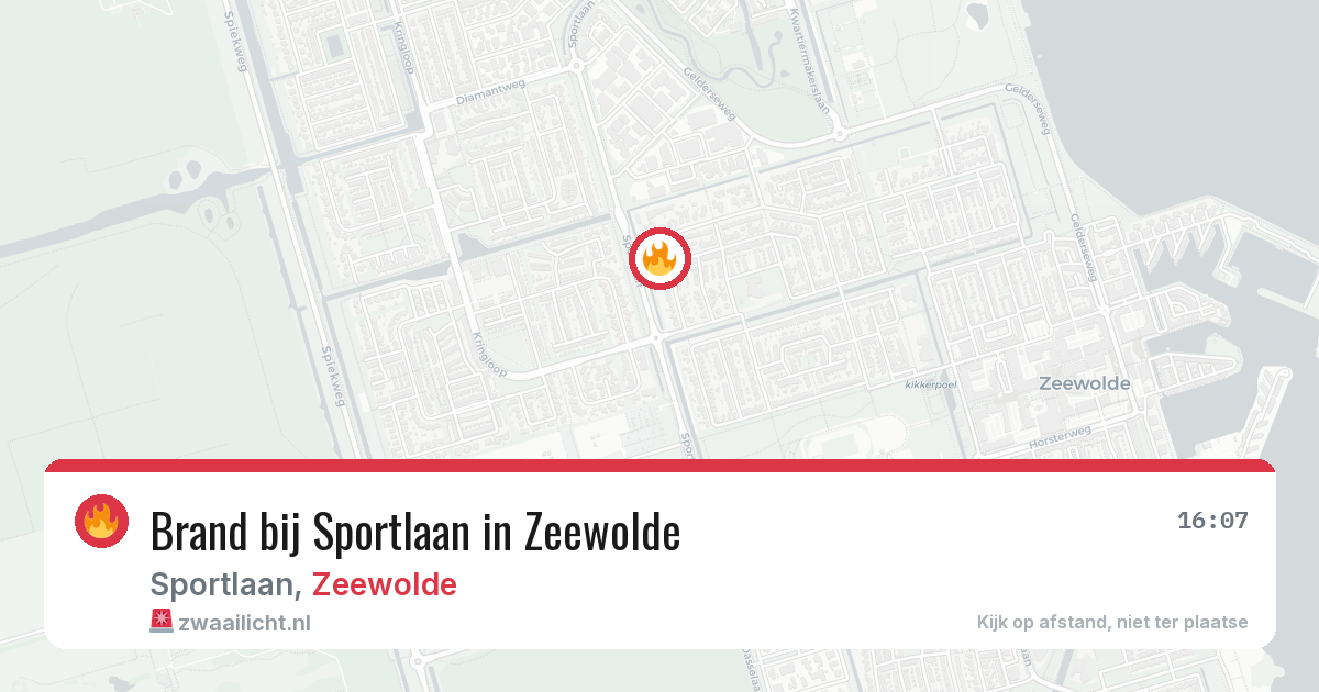 Brand bij Sportlaan in Zeewolde — 29 mei 2026
